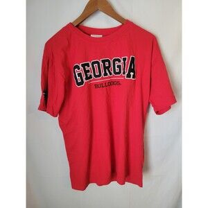 Champion Georgia Bulldogs NCAA T-Shirt Men's Large L Red College Football Fan